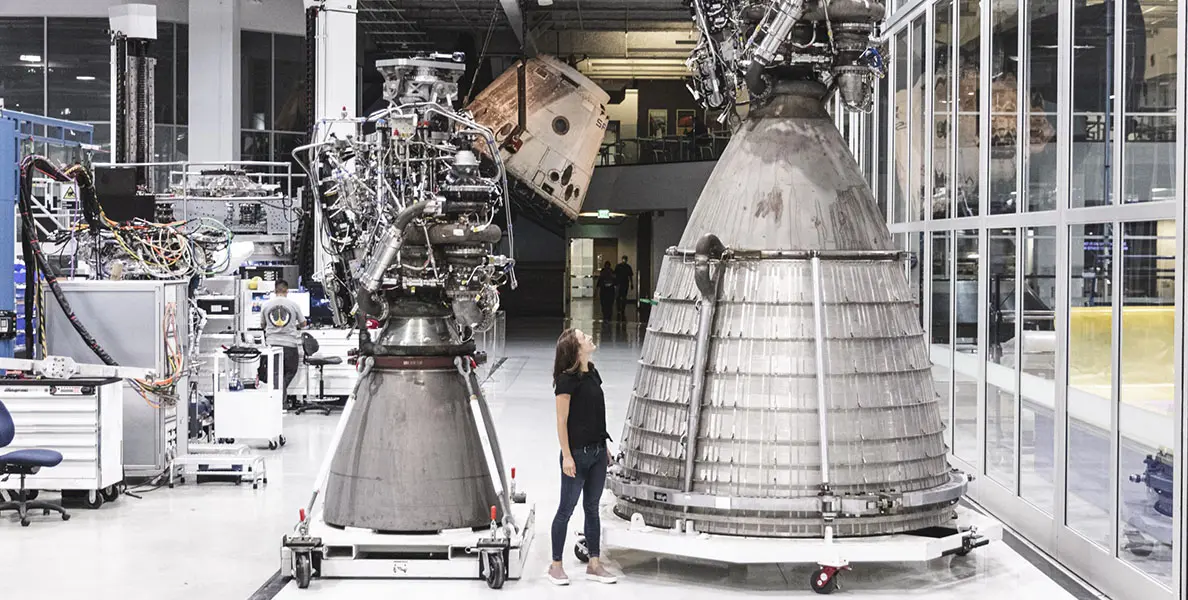 engine's chamber and turbomachinery components of SpaceX