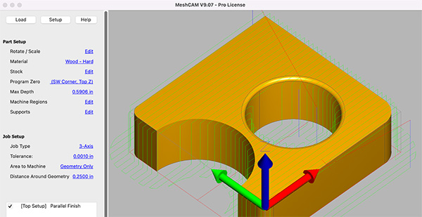 Meshcam is a lightweight CAM software solution. Users simply import 3D models (such as STL files), and the software automatically recognises geometric shapes to generate complete toolpaths without manually setting complex parameters. Meshcam supports 2D and 3D milling alongside 4-axis rotary machining, featuring an integrated tool library and simulation capabilities.Â MeshCAM is ideal for prototyping and quick part production, featuring a simple and easy-to-use interface that's perfect for users with little or no programming experience.However, its capabilities are relatively basic, making it unsuitable for multi-axis machining or complex surface operations.Pricing: MeshCAM uses a one-time license model, available in Standard and Pro versions, priced around $250â€“$500.
