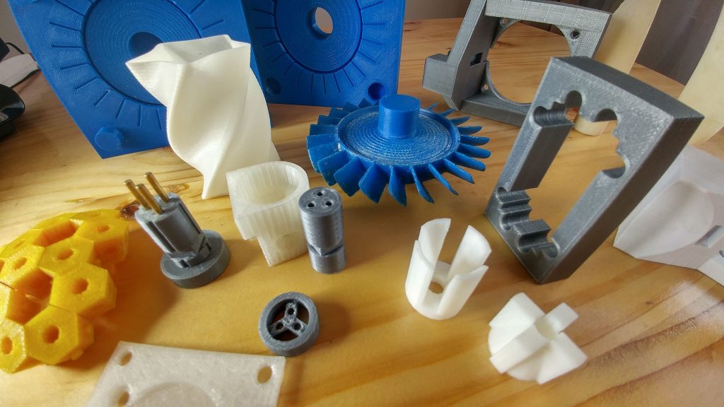 mechanical components in 3d printing, in thermoplastic