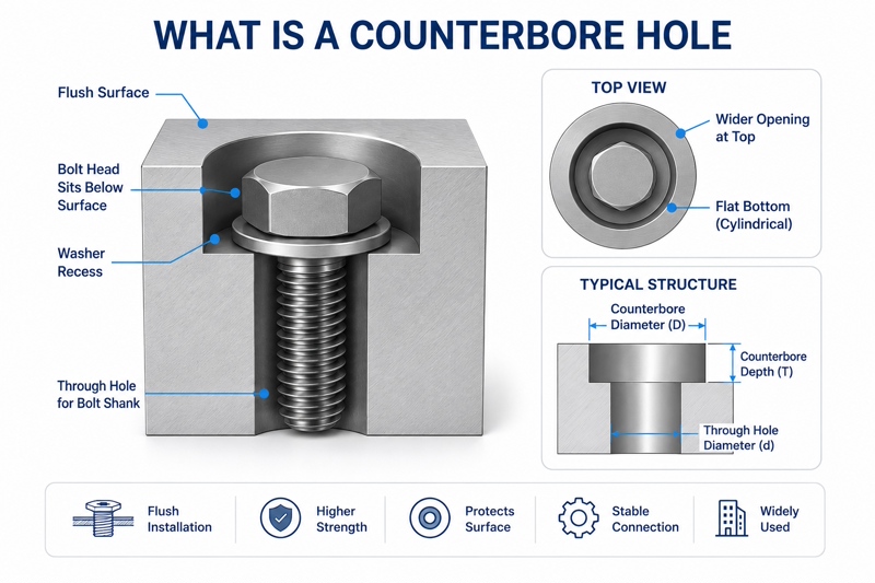 Counterbore vs Countersink: Key Differences and When to Use Each
