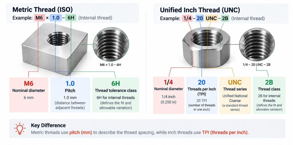 Thread Mm Thread Size Chart: Metric, UNC & UNF Dimensions
