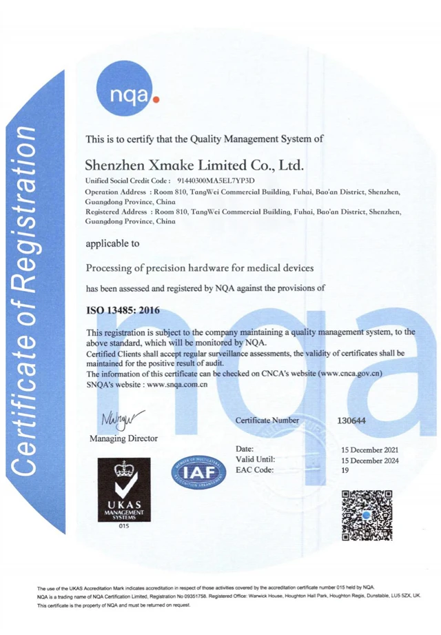 XMAKE's Manufacturing Qualifications
